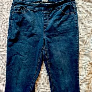 Westbound High Rise Pull On Straight Leg Jeans